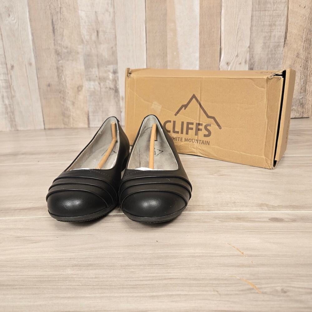 Women's Cliffs Flats Clara Black Comfort NWT 7.5 Wide - Picture 11 of 13